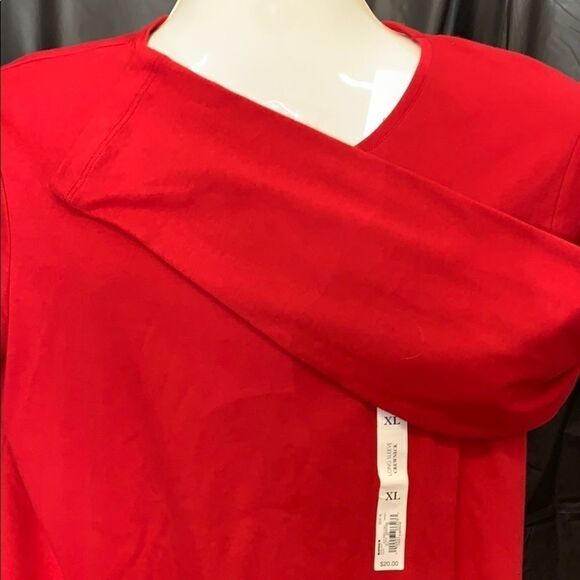 123 Red Scoop Neck Top - Picture 2 of 4